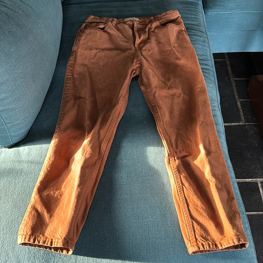 Everlane Pants Womens 28 90s‎ Cheeky Crop Straight Leg Jean Canyon Brown Rust